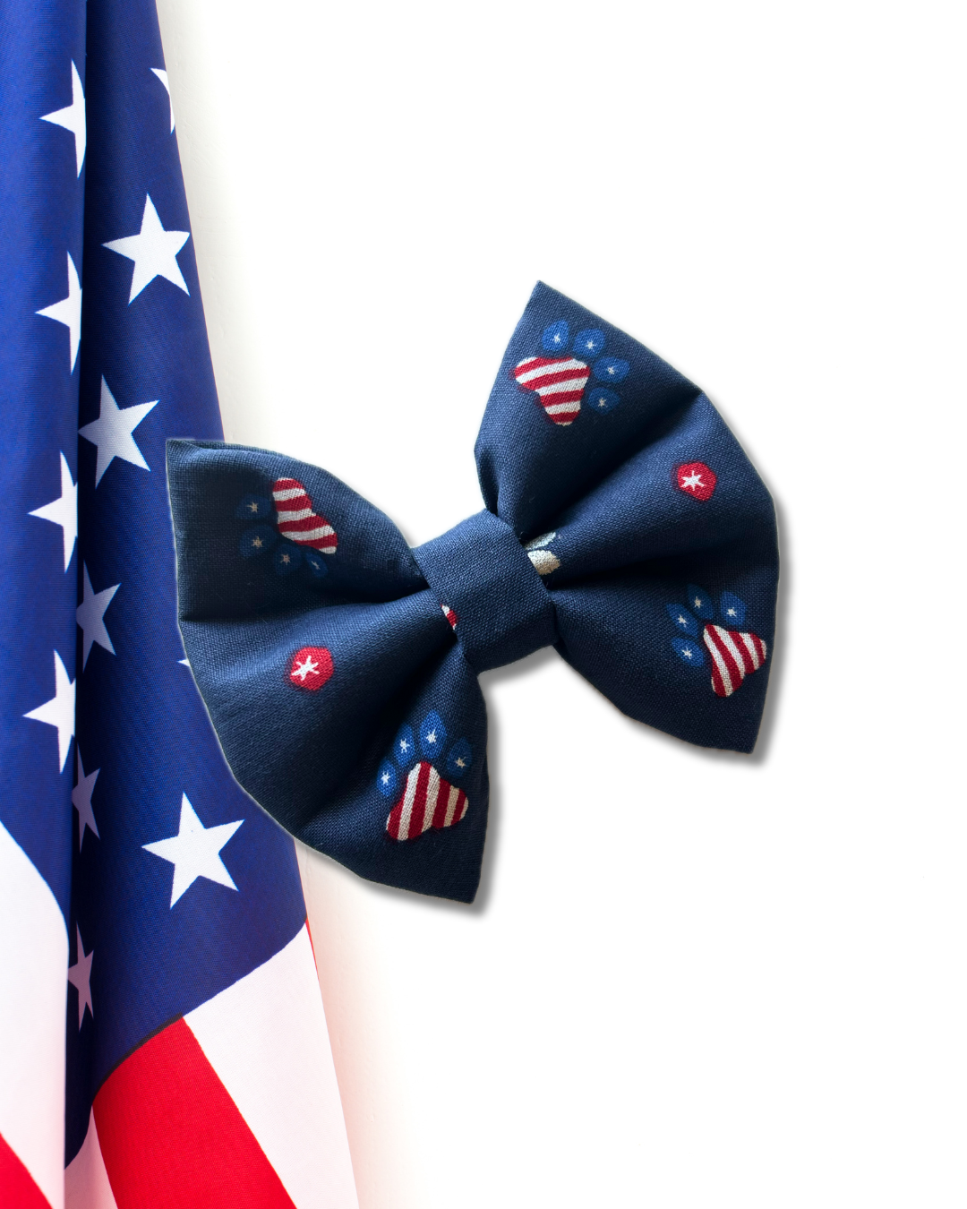 Pawty in the USA Slip Over the Collar Bow Tie
