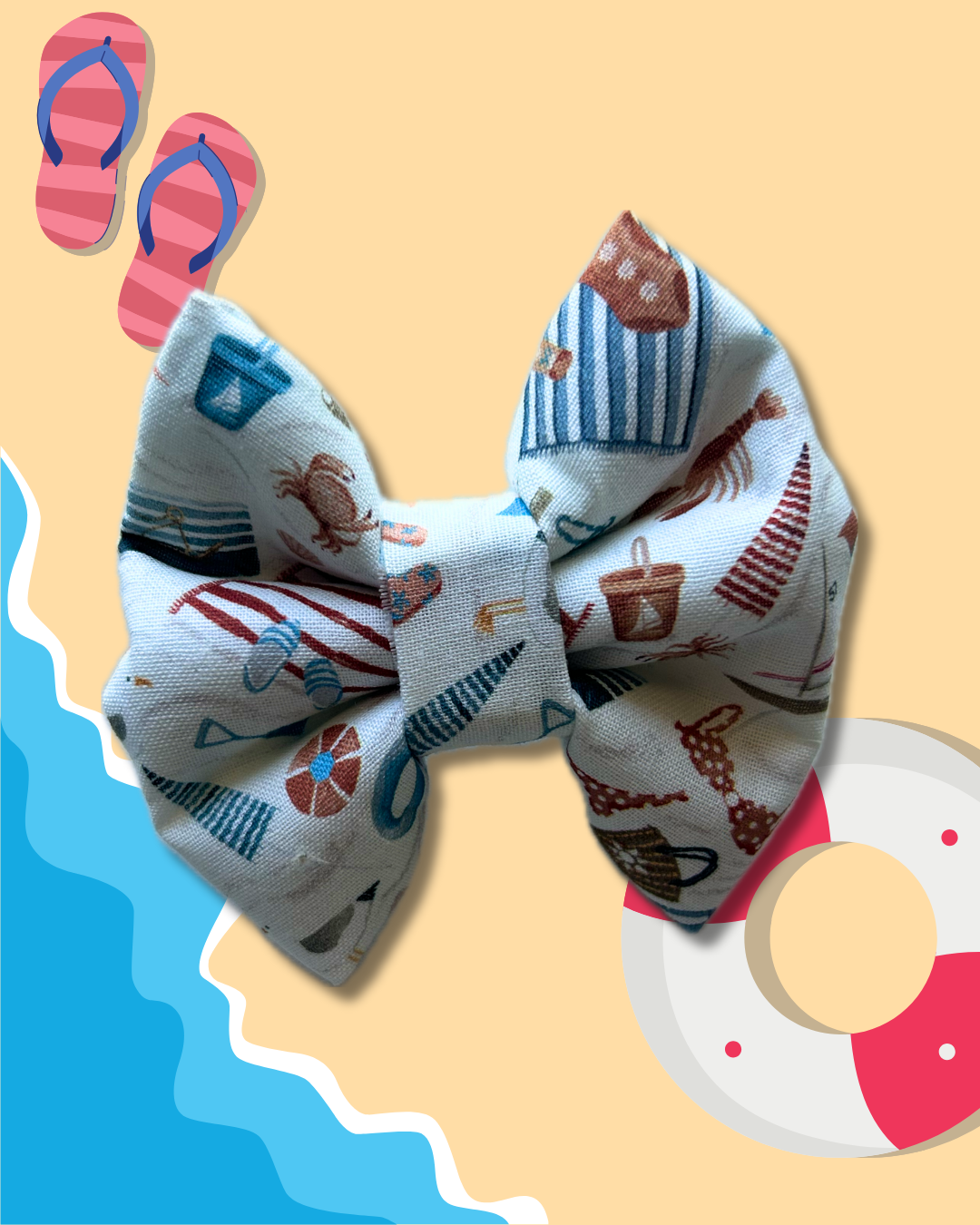 Summertime Sunshine Slip Over the Collar Bow Tie