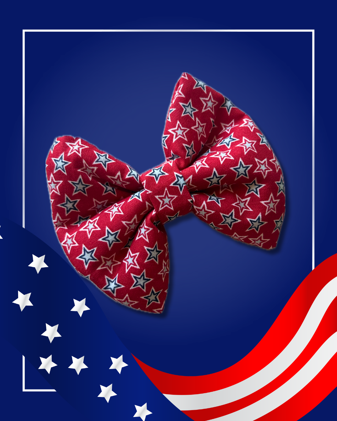 Home of the Brave Slip Over the Collar Bow Tie