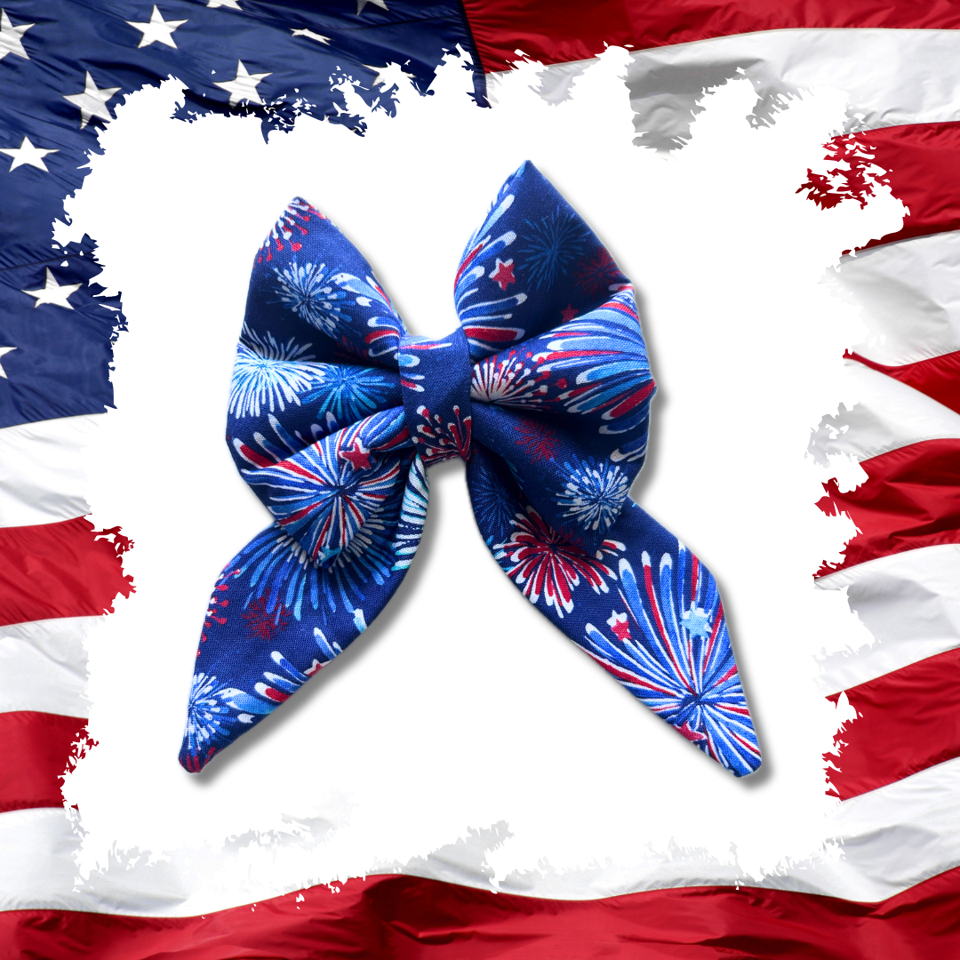 God Bless America Slip Over the Collar Sailor Bow