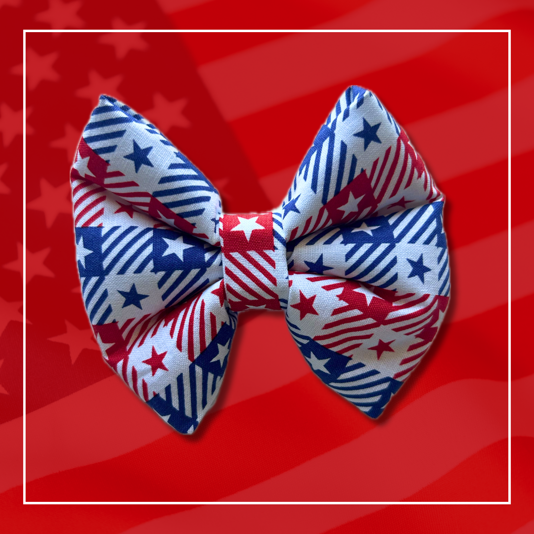 Land of the Free Slip Over the Collar Bow Tie