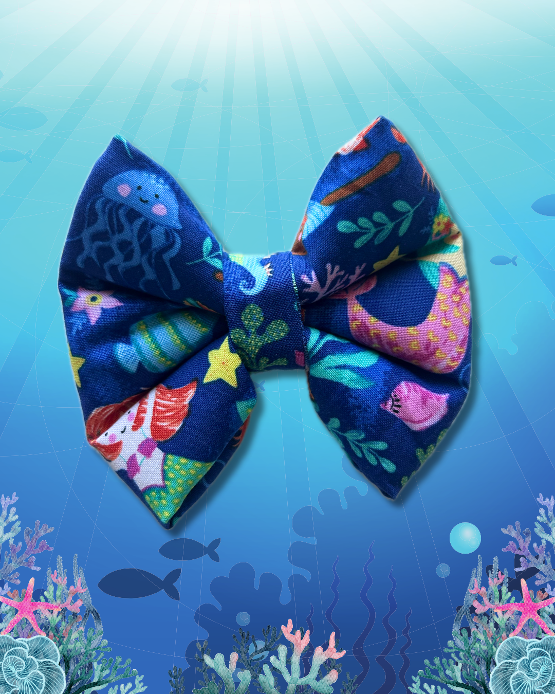 Wanna Play Mermaids? Slip Over the Collar Bow Tie