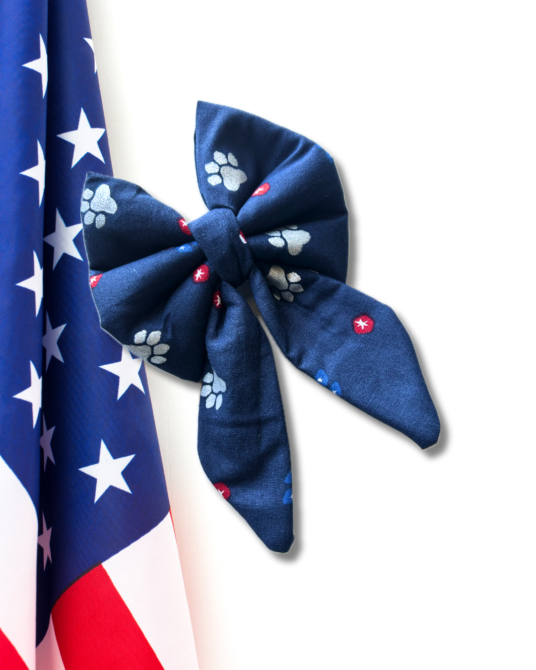 Pawty in the USA Slip Over the Collar Sailor Bow