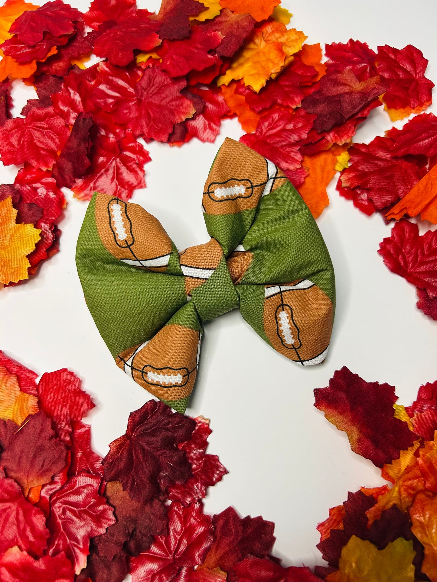 Falling Leaves and Football Please Slip Over the Collar Bow Tie