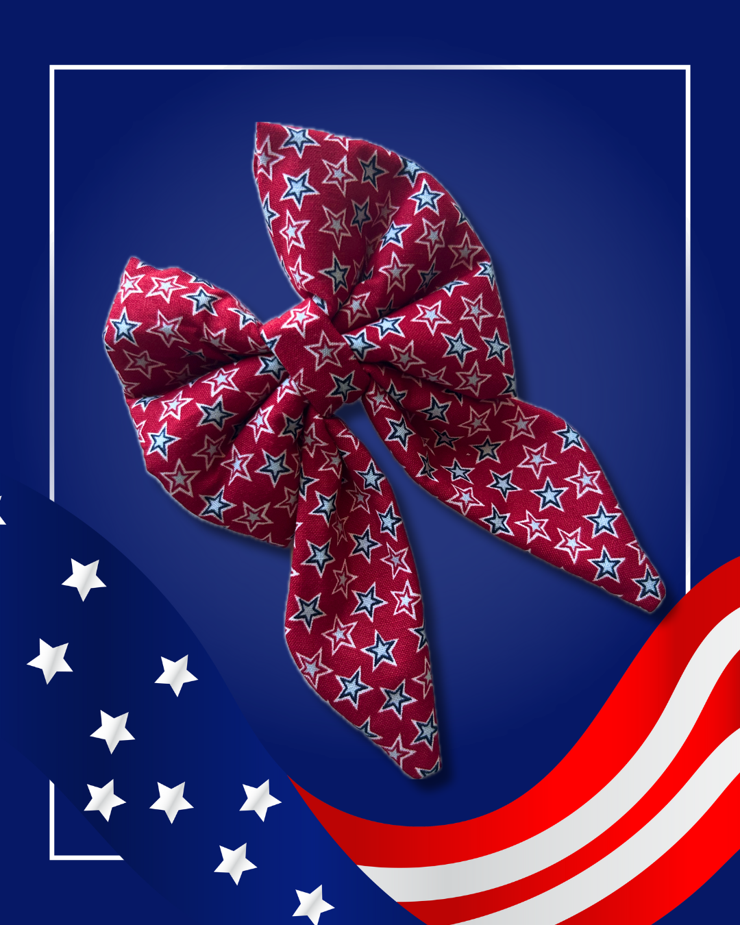 Home of the Brave Slip Over the Collar Sailor Bow
