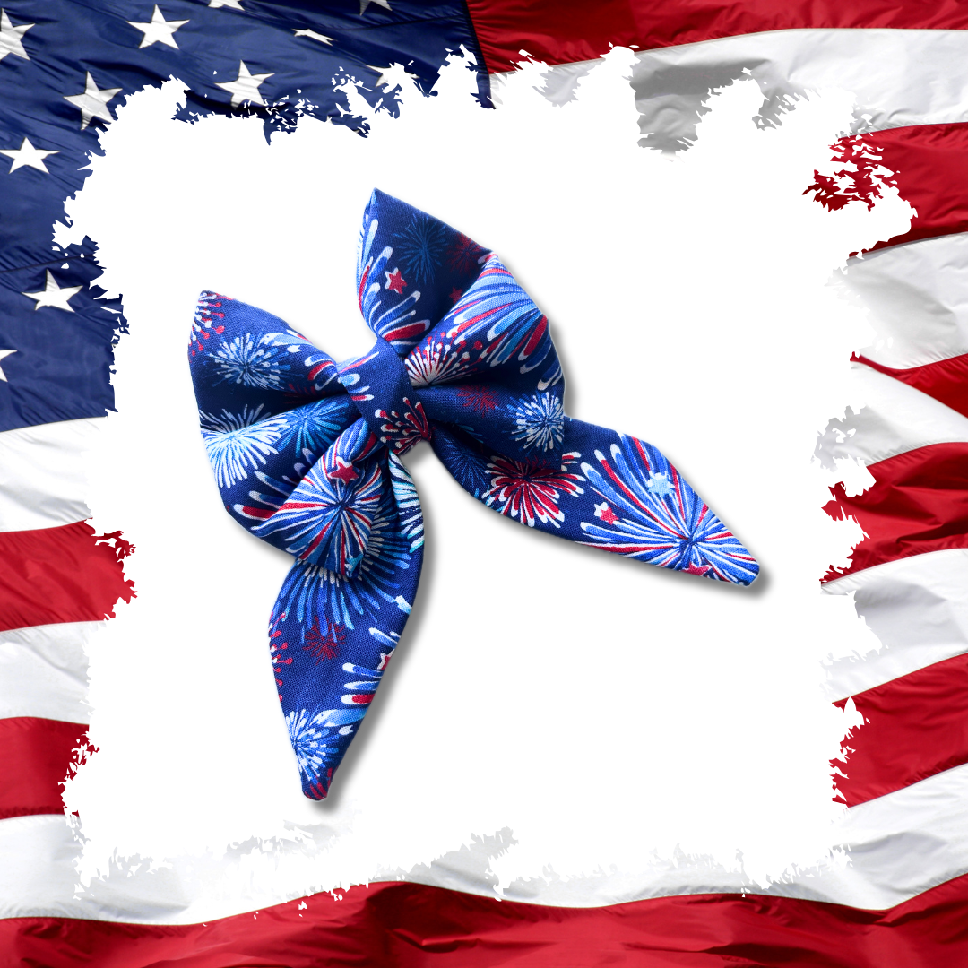 God Bless America Slip Over the Collar Sailor Bow