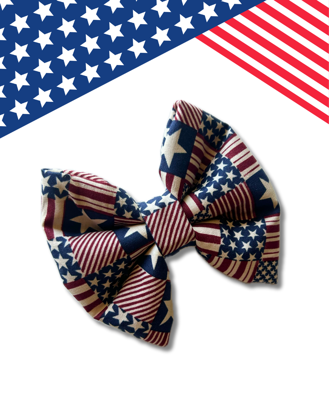 Star Spangled Stud Slip Over the Collar Bow Tie