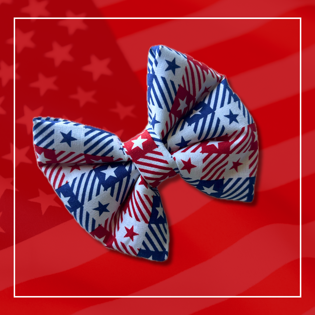Land of the Free Slip Over the Collar Bow Tie