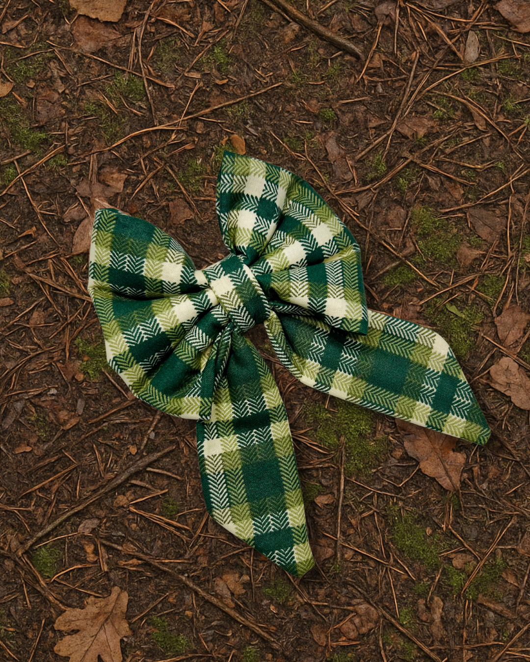 Evergreen Slip Over the Collar Sailor Bow