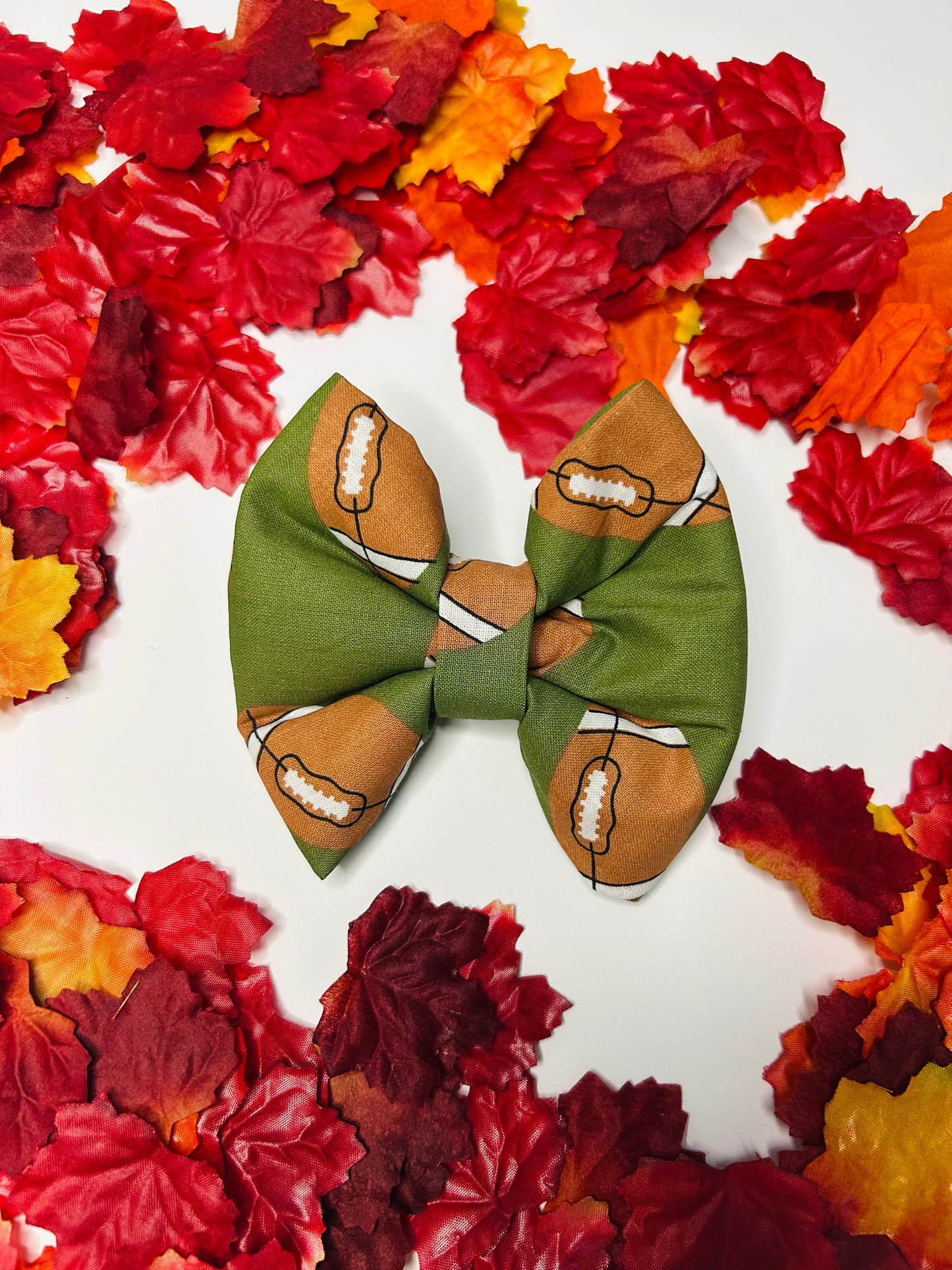 Falling Leaves and Football Please Slip Over the Collar Bow Tie