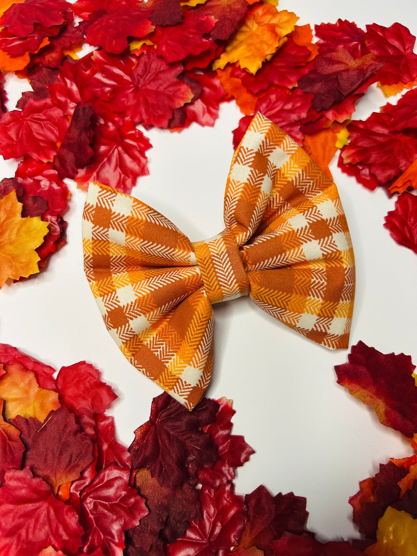 Cute As Pumpkin Pie Slip Over the Collar Bow Tie