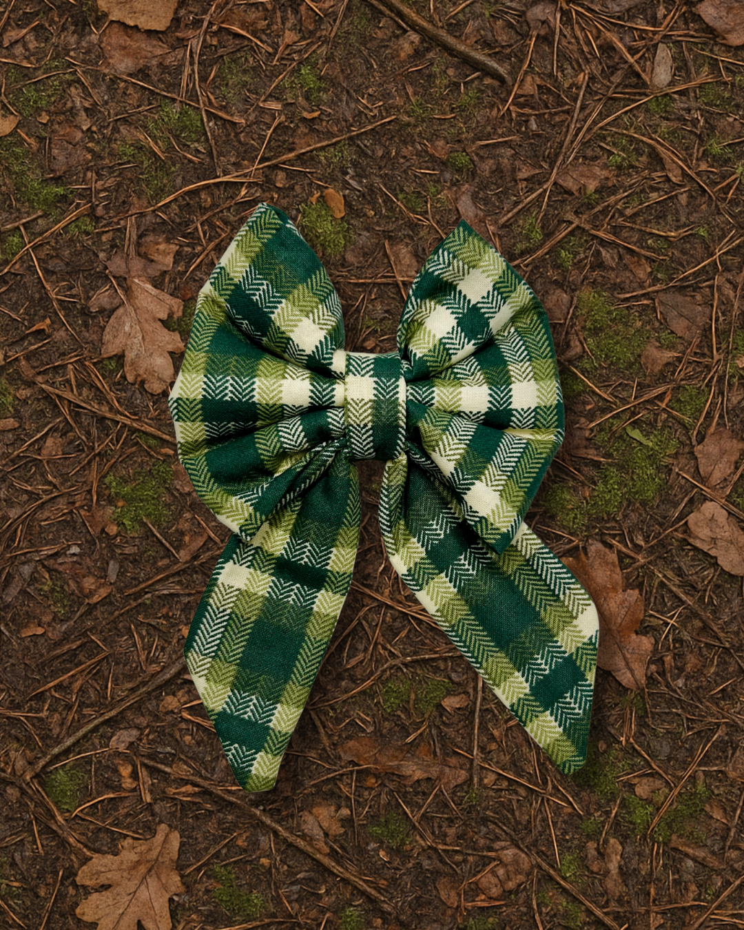 Evergreen Slip Over the Collar Sailor Bow