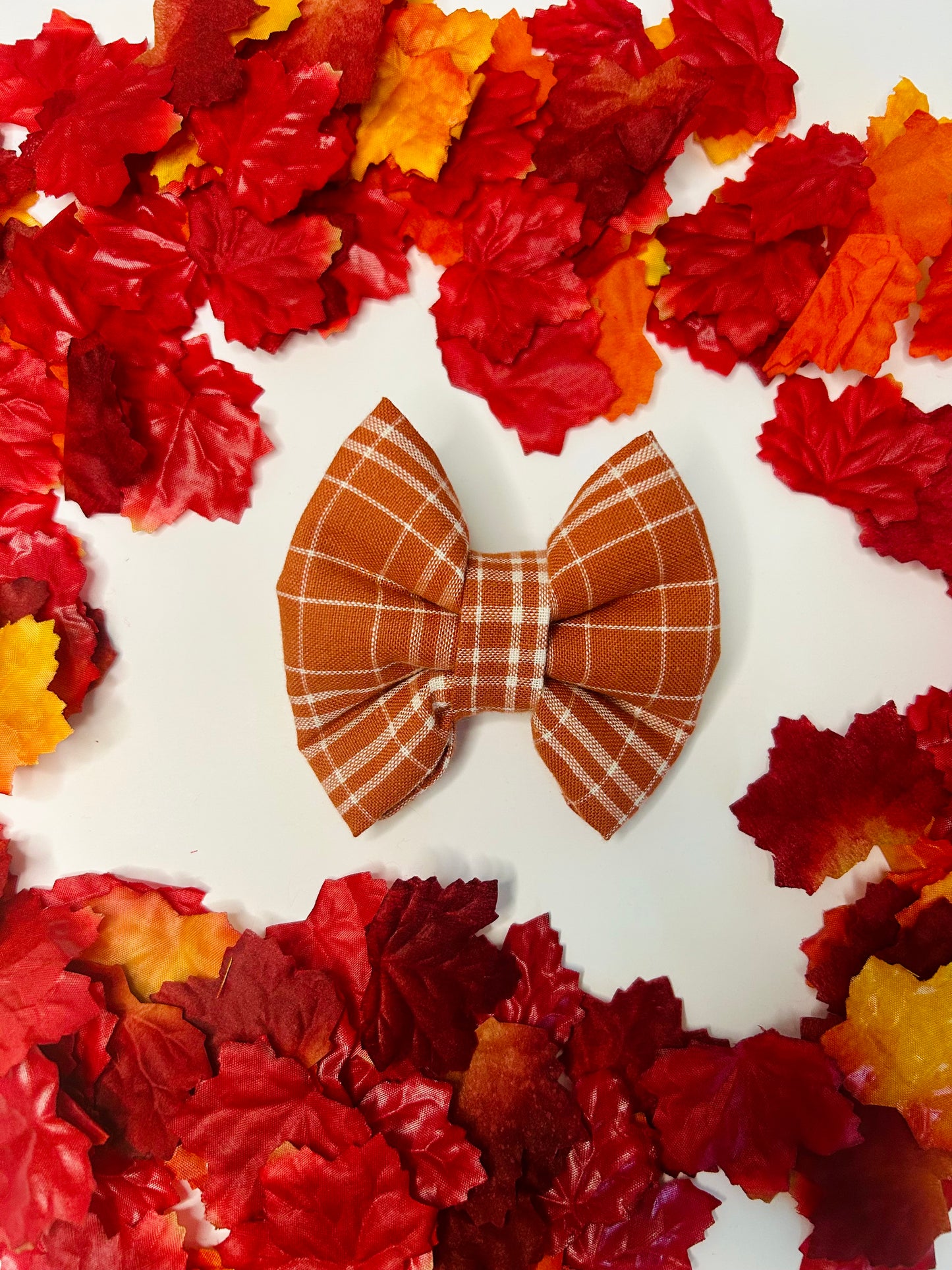 Autumn Skies and Pumpkin Pies Slip Over the Collar Bow Tie