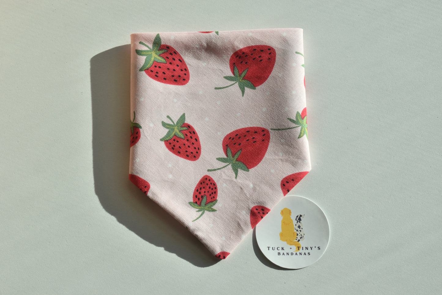 Strawberries & Cream Slip Over the Collar Bandana