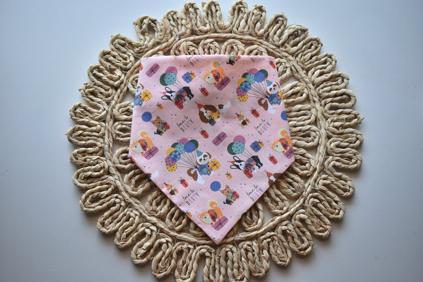 It's Pawty Time Scrunchie Bandana