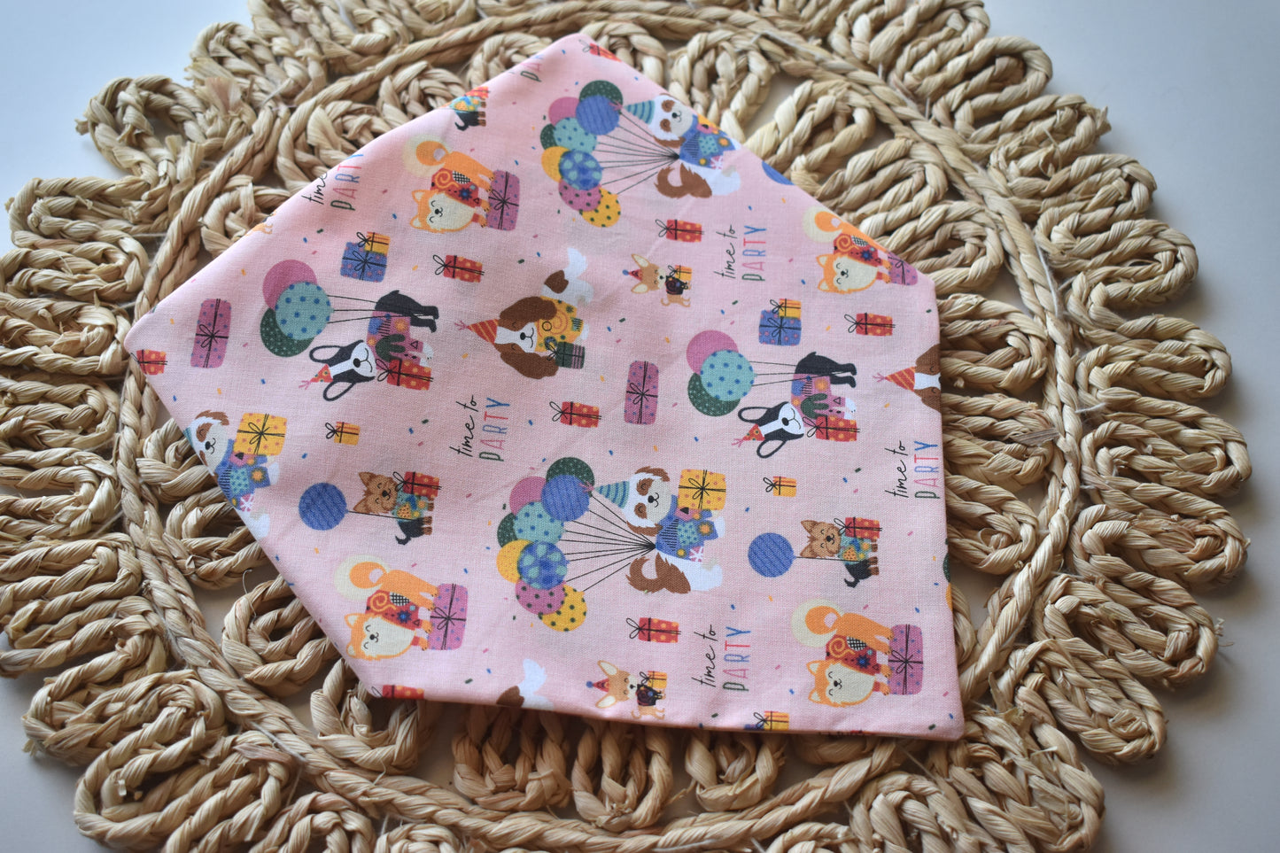 It's Pawty Time Scrunchie Bandana