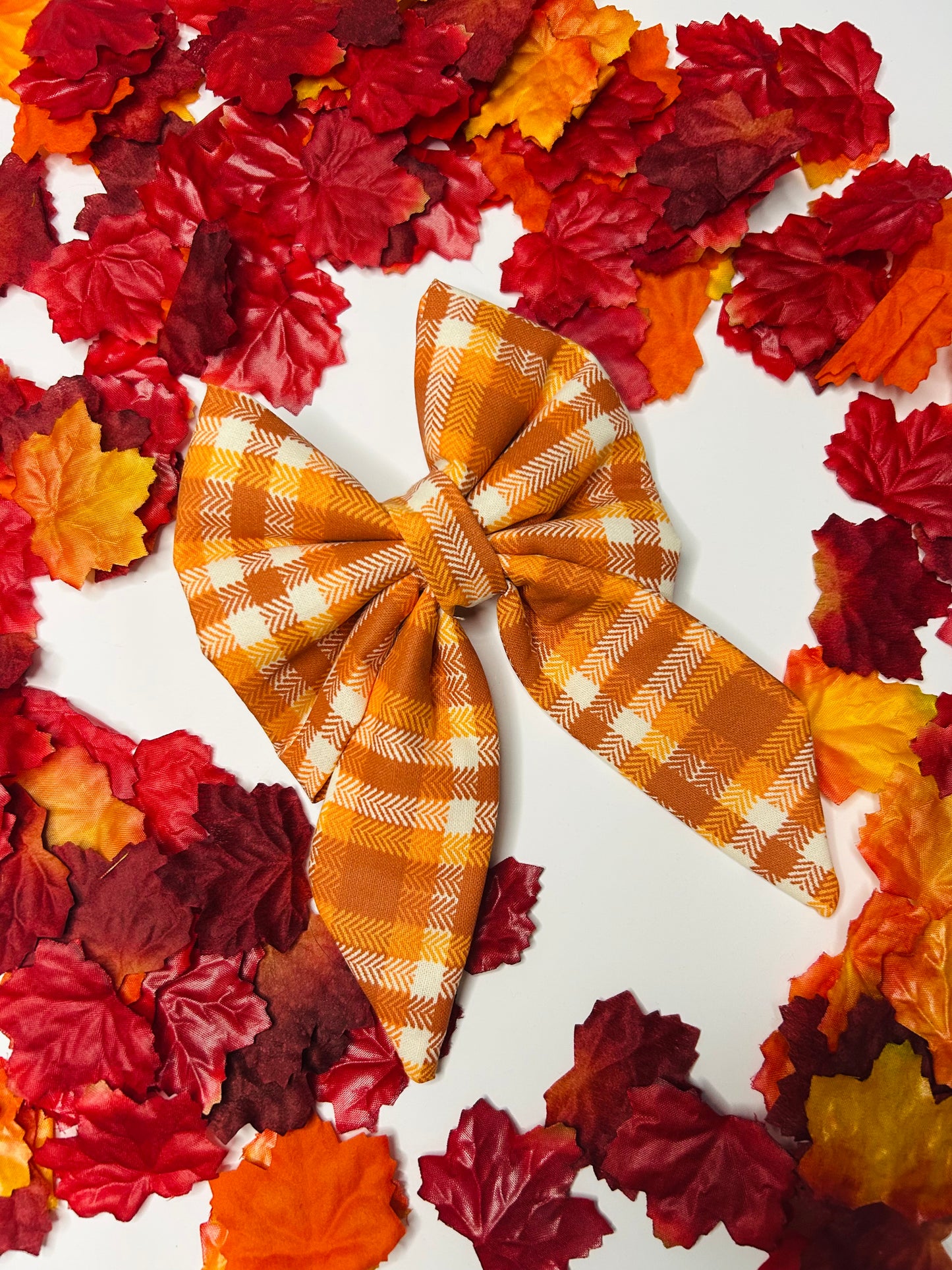 Cute As Pumpkin Pie Slip Over the Collar Sailor Bow