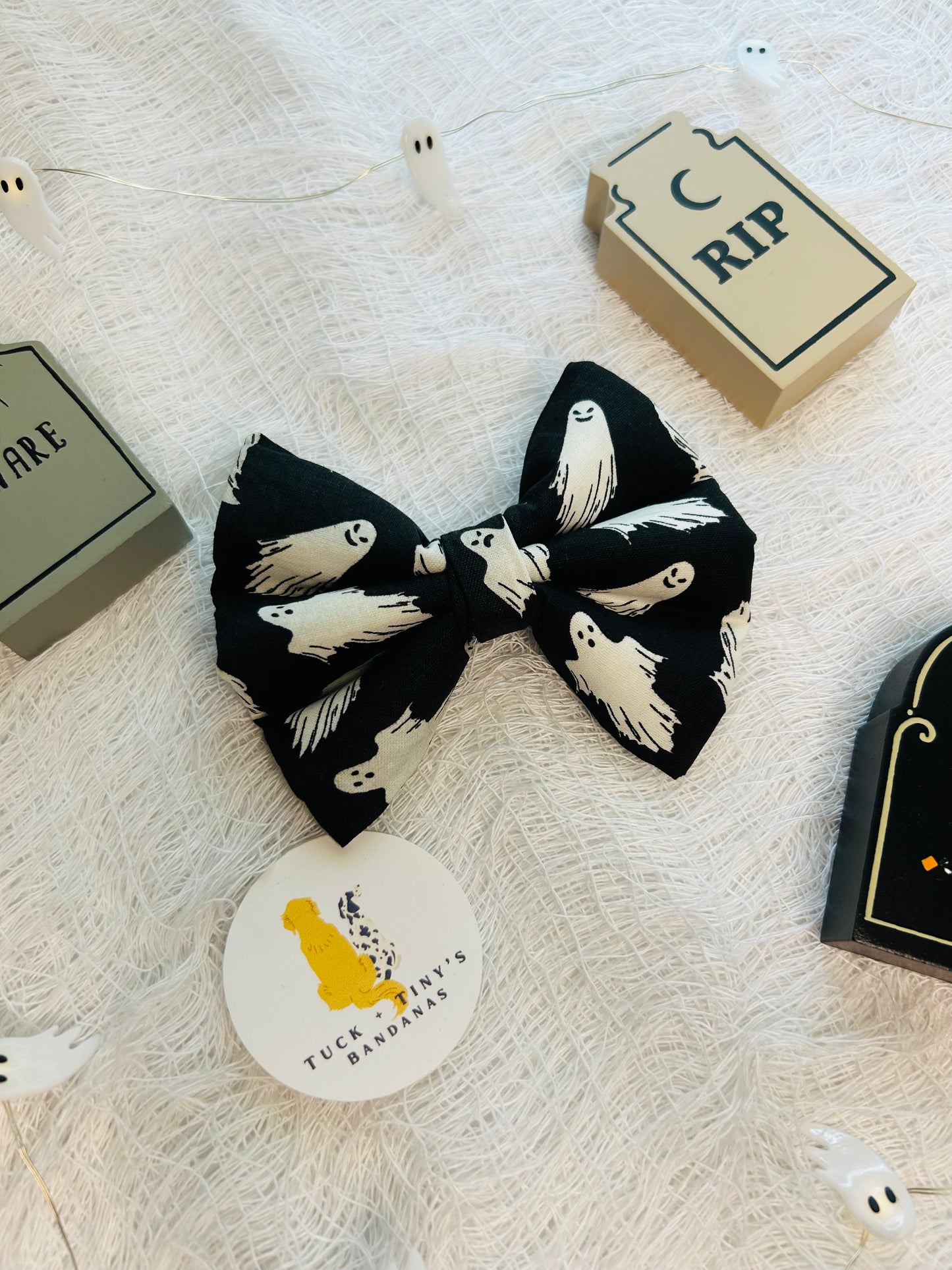 Spooky Mother Fluffer Slip Over the Collar Bow Tie
