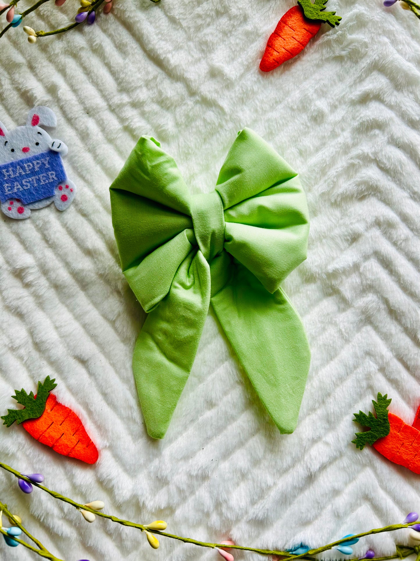 Pistachio Slip Over the Collar Sailor Bow