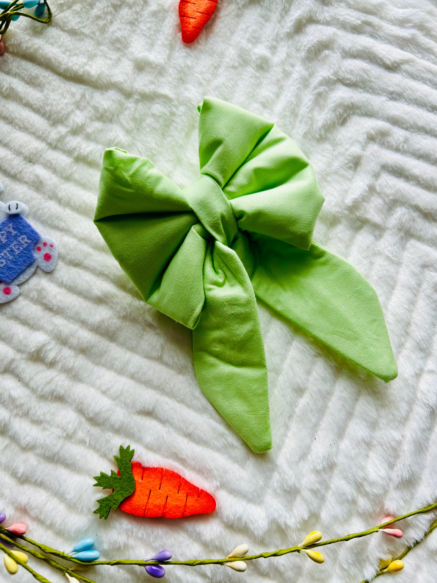 Pistachio Slip Over the Collar Sailor Bow