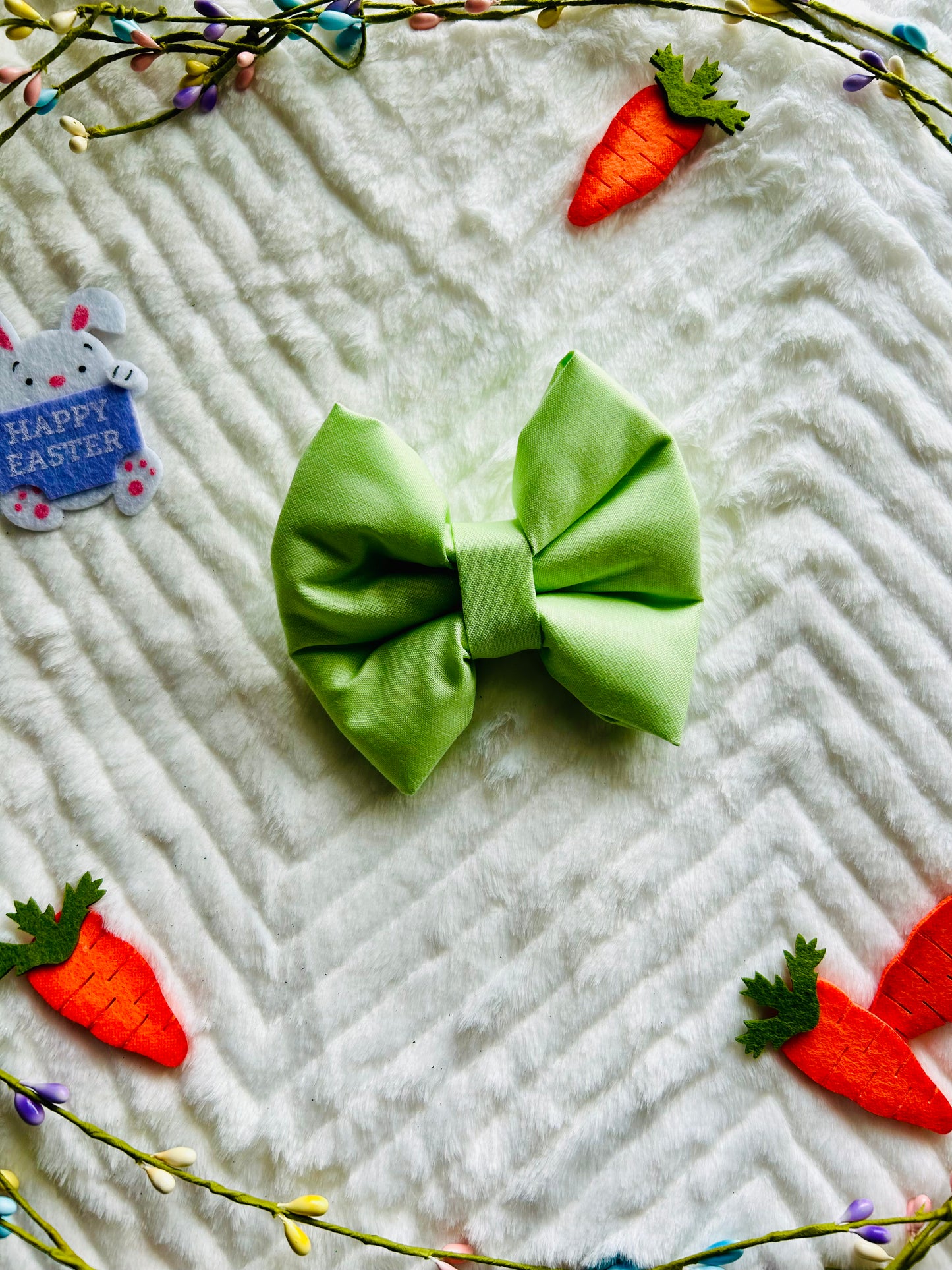 Pistachio Slip Over the Collar Bow Tie
