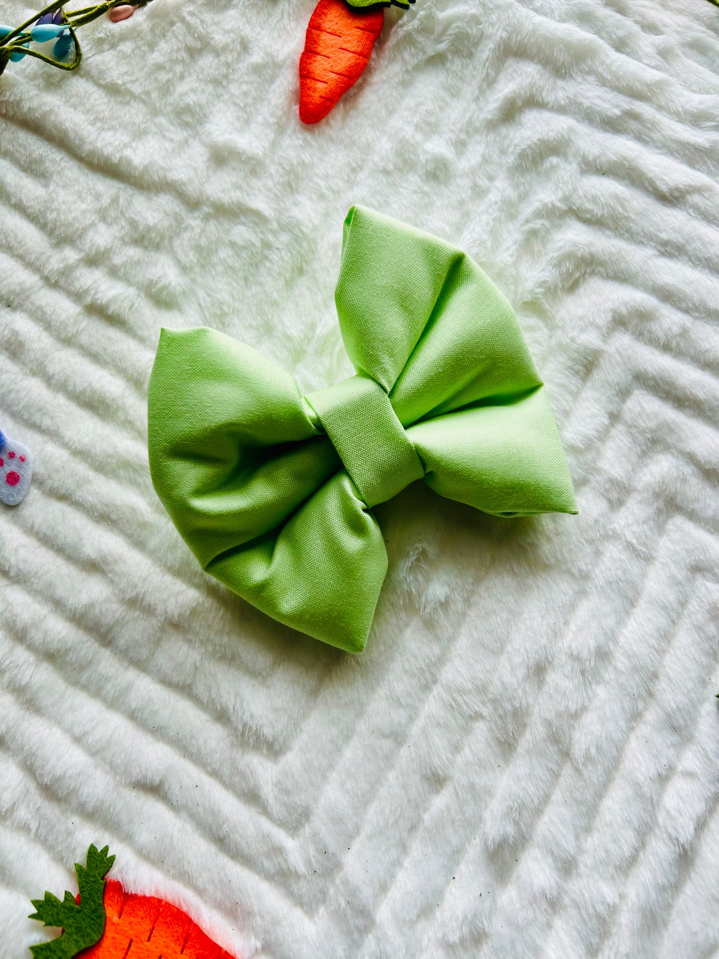 Pistachio Slip Over the Collar Bow Tie