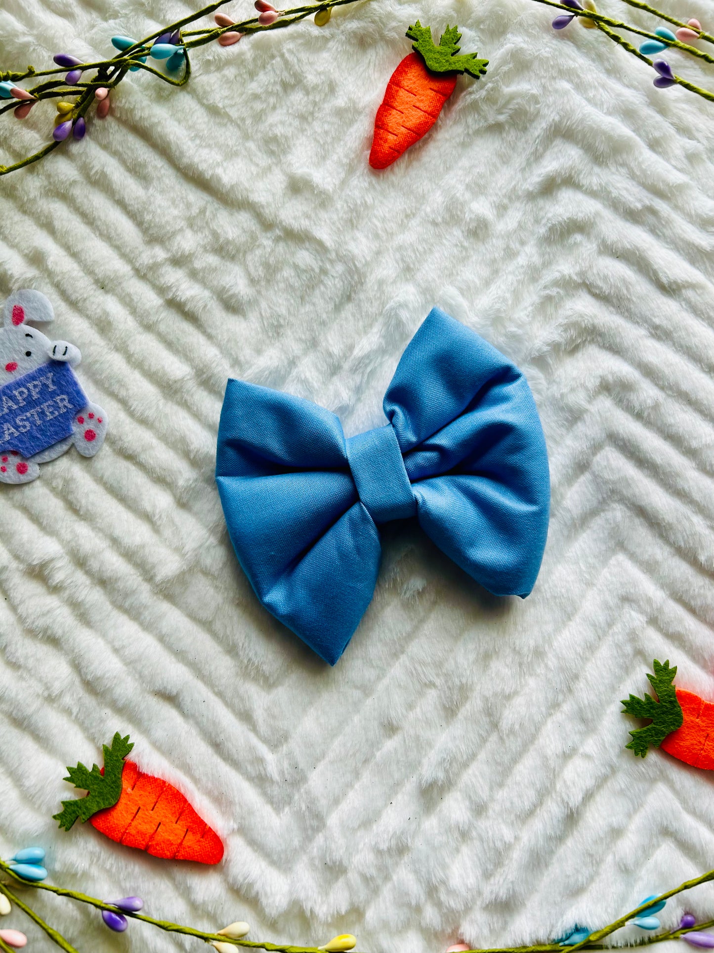 Blueberry Slip Over the Collar Bow Tie