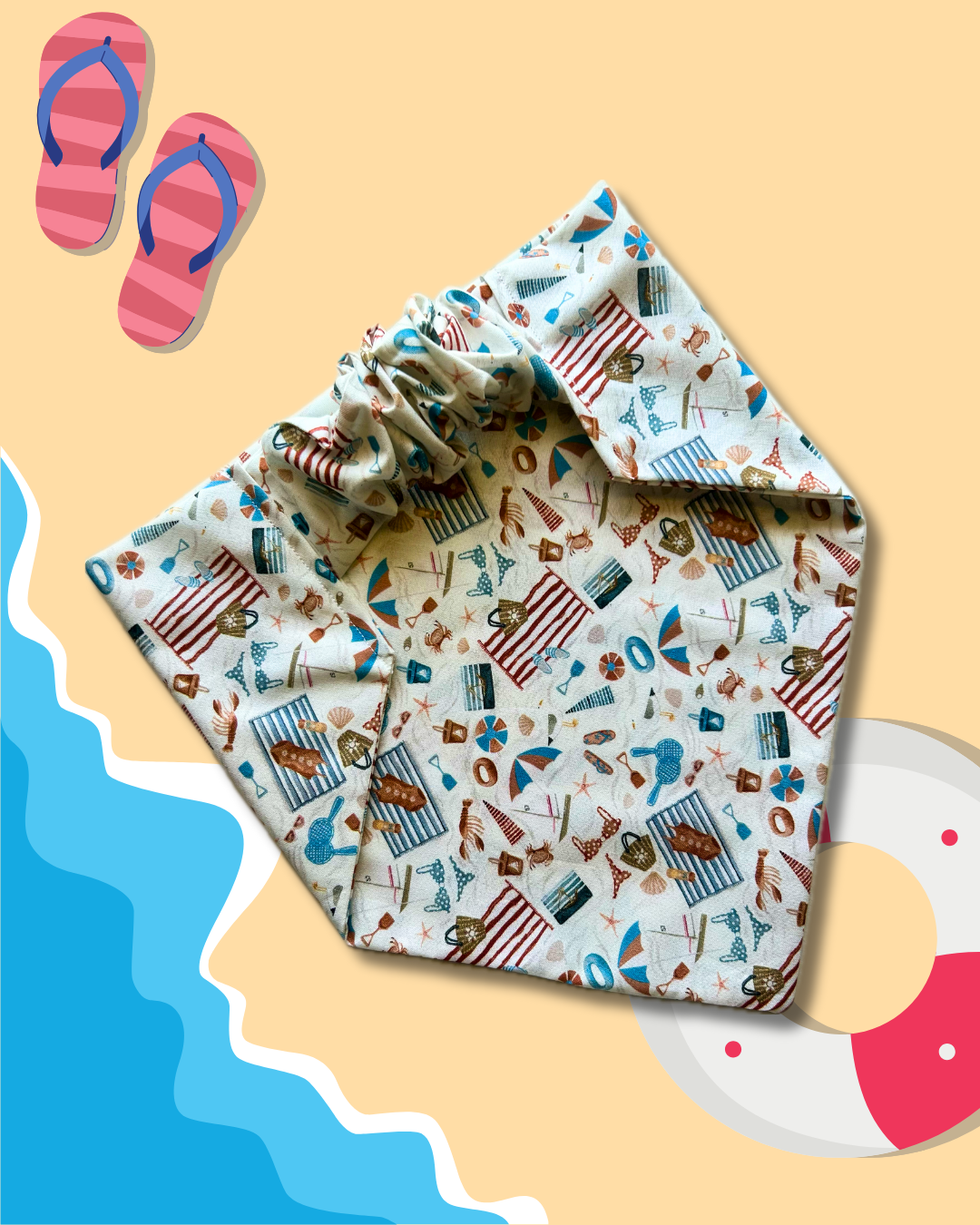 Summertime Sunshine Scrunchie Bandana