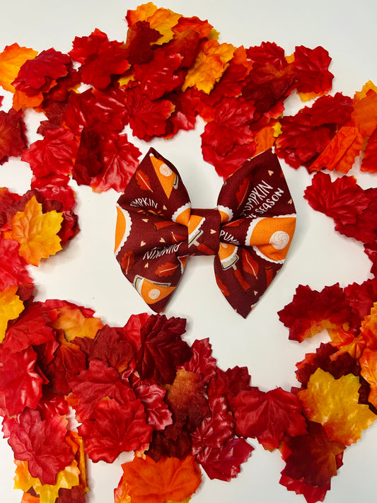 Pumpkin Spice Season Slip Over the Collar Bow Tie