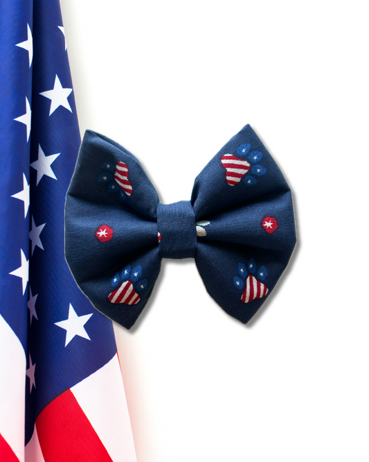 Pawty in the USA Slip Over the Collar Bow Tie