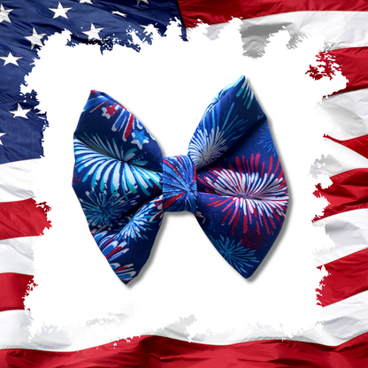 God Bless America Slip Over the Collar Bow Tie