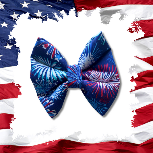 God Bless America Slip Over the Collar Bow Tie