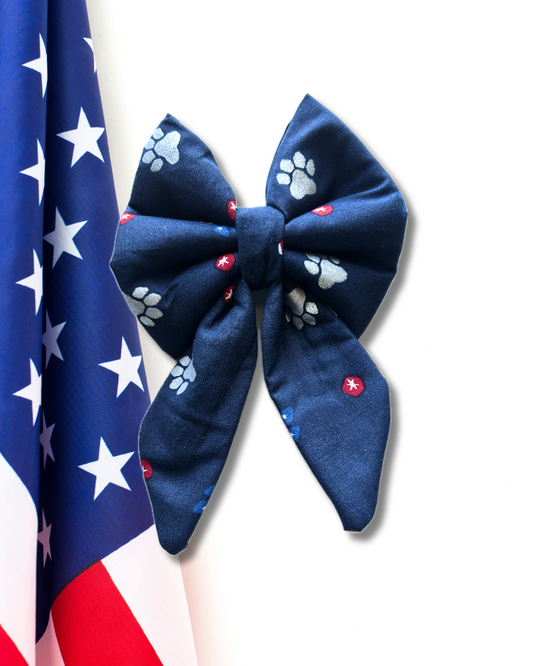 Pawty in the USA Slip Over the Collar Sailor Bow