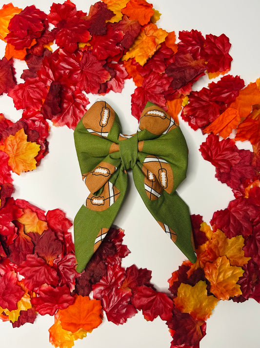Falling Leaves and Football Please Slip Over the Collar Sailor Bow