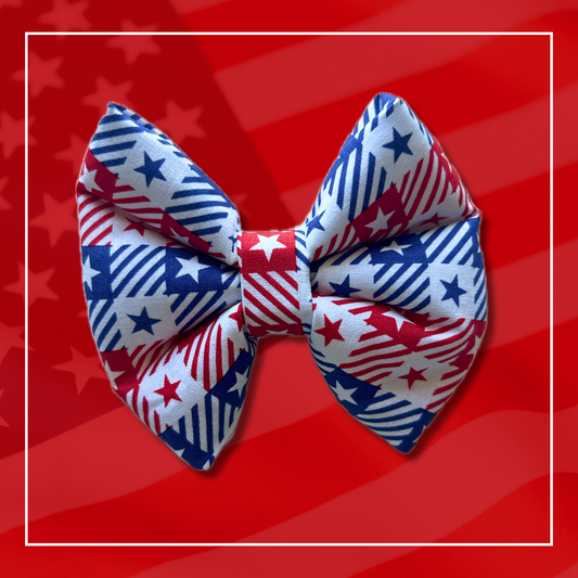 Land of the Free Slip Over the Collar Bow Tie