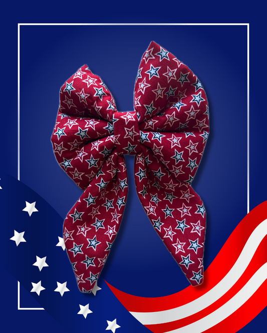 Home of the Brave Slip Over the Collar Sailor Bow
