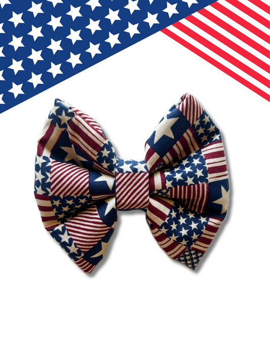 Star Spangled Stud Slip Over the Collar Bow Tie