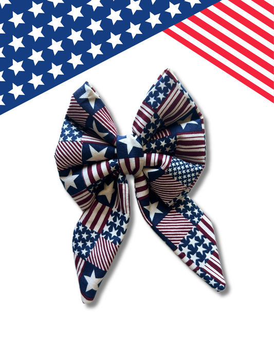 Star Spangled Stud Slip Over the Collar Sailor Bow