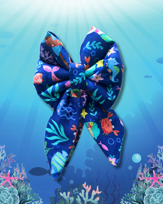 Wanna Play Mermaids? Slip Over the Collar Sailor Bow