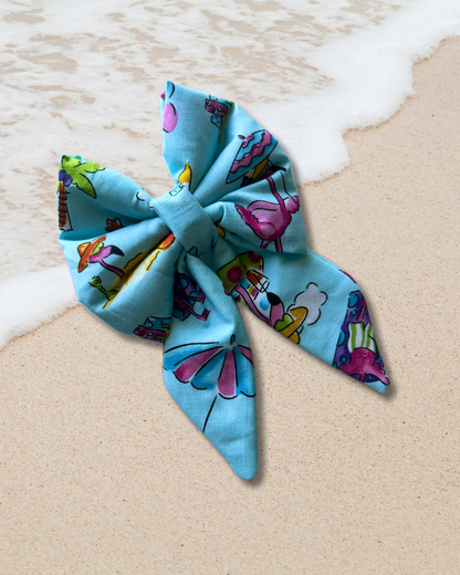 Float Your Worries Away Slip Over the Collar Sailor Bow