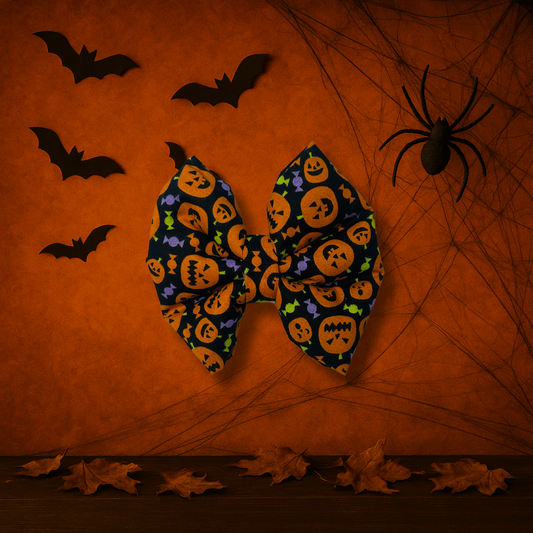 No Tricks Just Treats Slip Over the Collar Bow Tie
