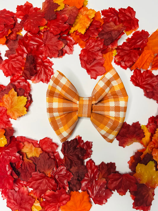 Cute As Pumpkin Pie Slip Over the Collar Bow Tie