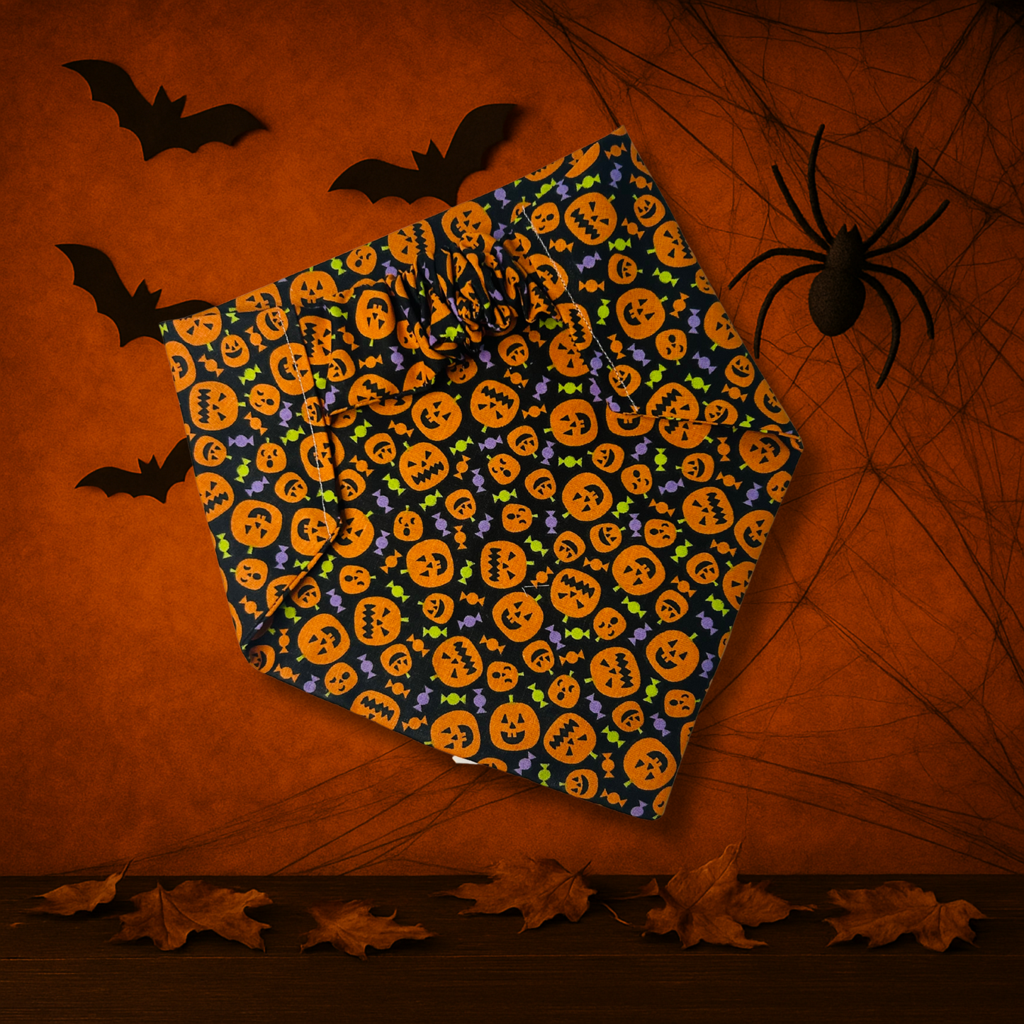 No Tricks Just Treats Scrunchie Bandana