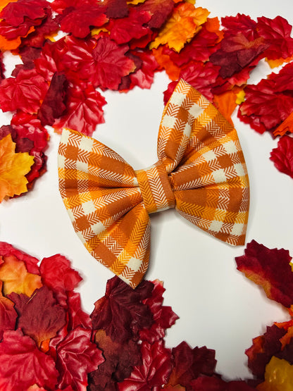 Cute As Pumpkin Pie Slip Over the Collar Bow Tie