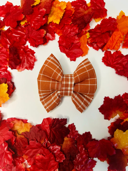 Autumn Skies and Pumpkin Pies Slip Over the Collar Bow Tie