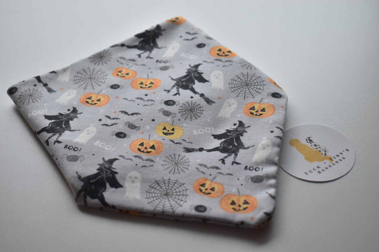 Witches, Ghosts, and Pumpkins Oh My! Slip Over the Collar Bandana