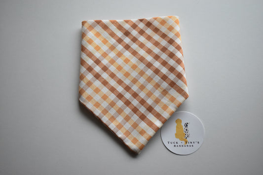 Fall Gingham Slip Over the Collar Bandanas