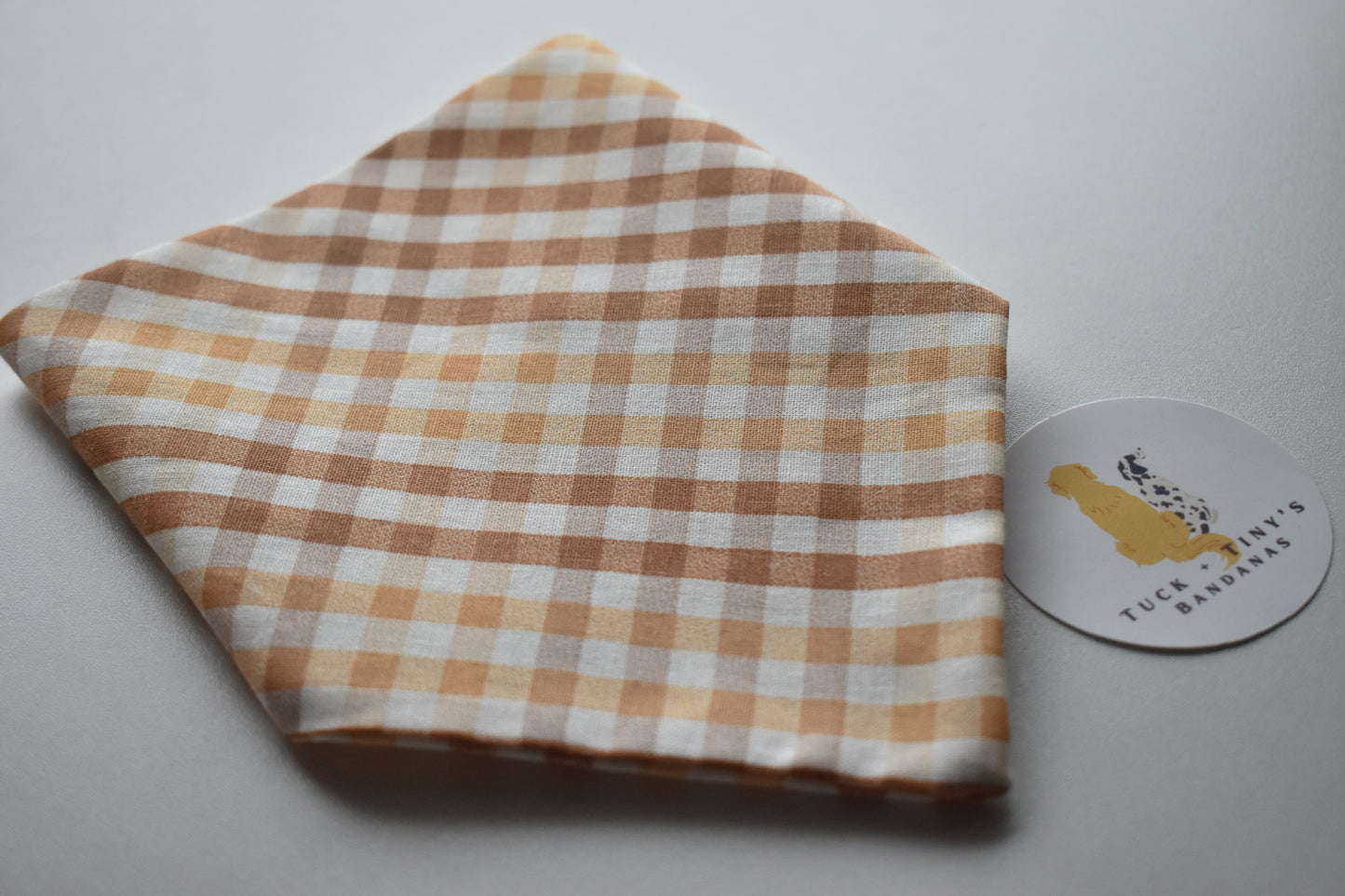 Fall Gingham Slip Over the Collar Bandanas