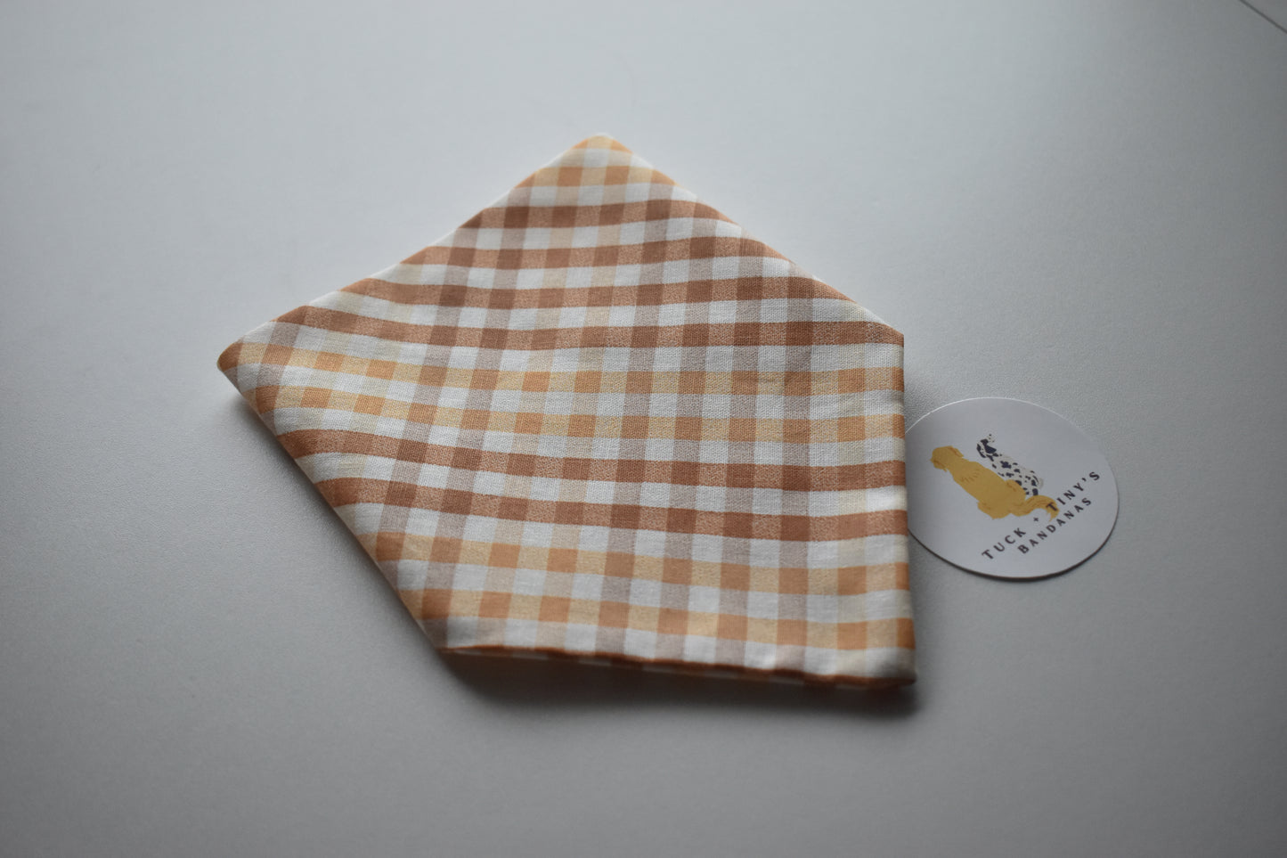 Fall Gingham Slip Over the Collar Bandanas