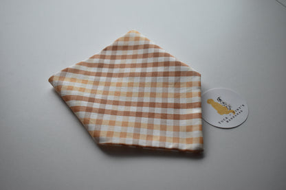 Fall Gingham Slip Over the Collar Bandanas